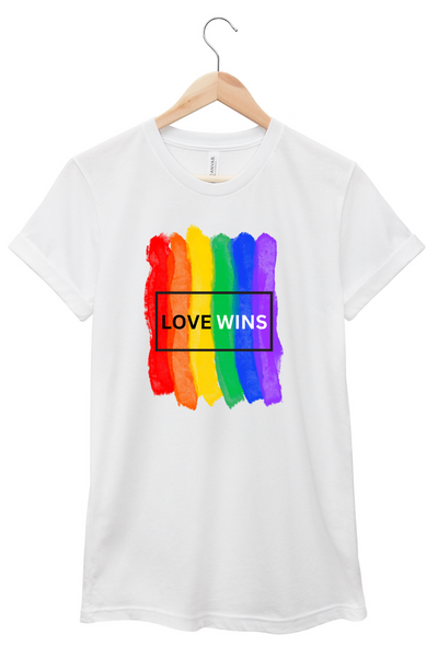 Love Wins Rainbow graphic t-shirt gay pride LGBTQ