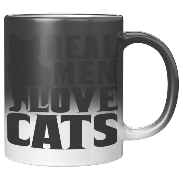 REAL MEN LOVE CATS MAGIC MUG new