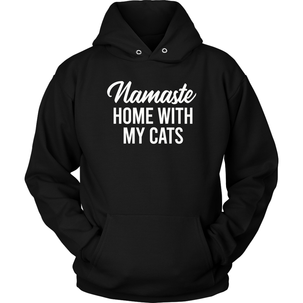 Namaste Home With My Cats Hoodie