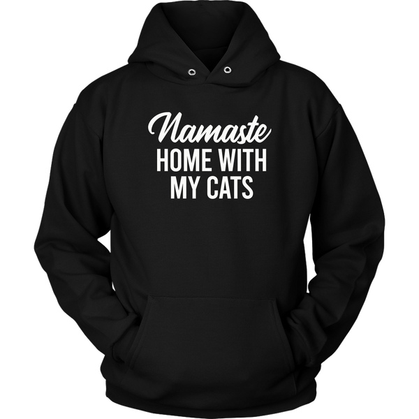 Namaste Home With My Cats Hoodie