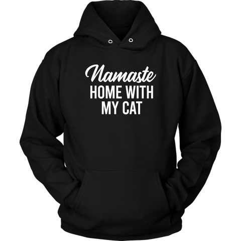 Namaste Home With My Cat Hoodie