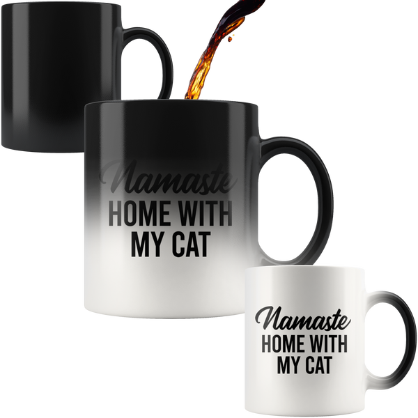 Namaste Home With My Cat Magic Mug
