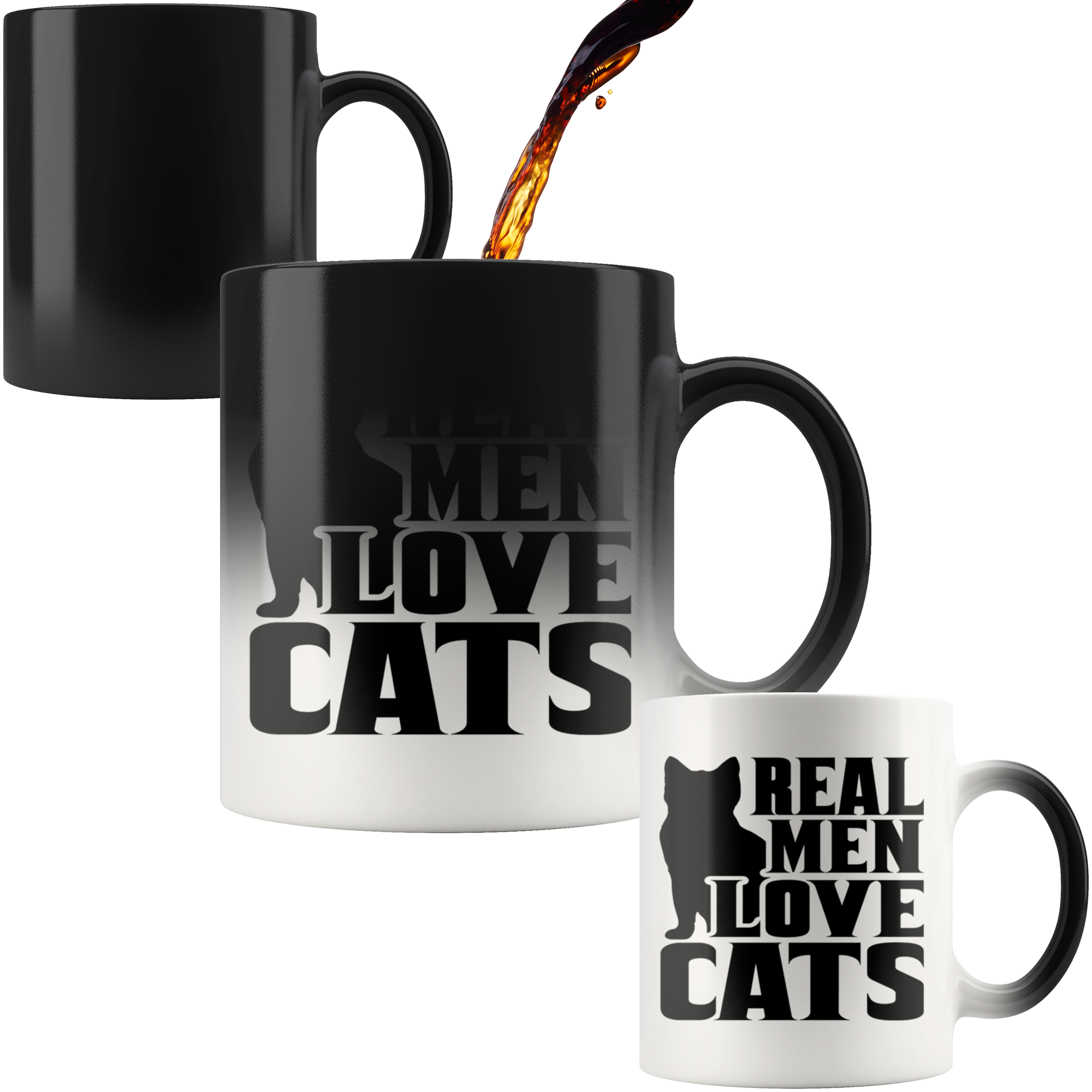 Real Men Love Cats Magic Mug