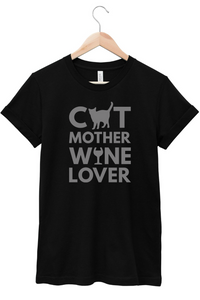 Cat Mom Wine Lovers T-shirts