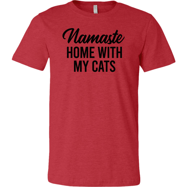 Namaste Home With My Cats T-shirt