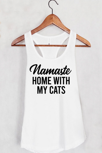 Namaste Home With My Cats Tank Top