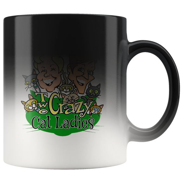 Two Crazy Cat Ladies Magic Mug