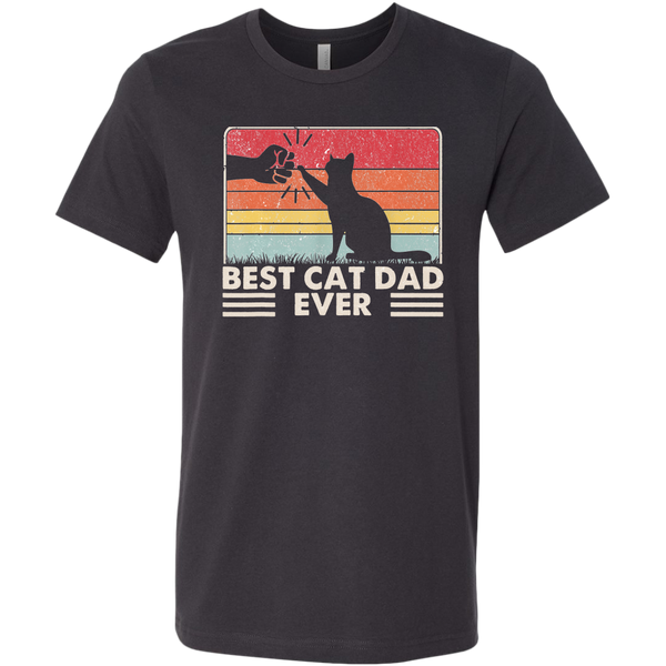 Best Cat Dad Ever T-shirt Fist Bump with Cat