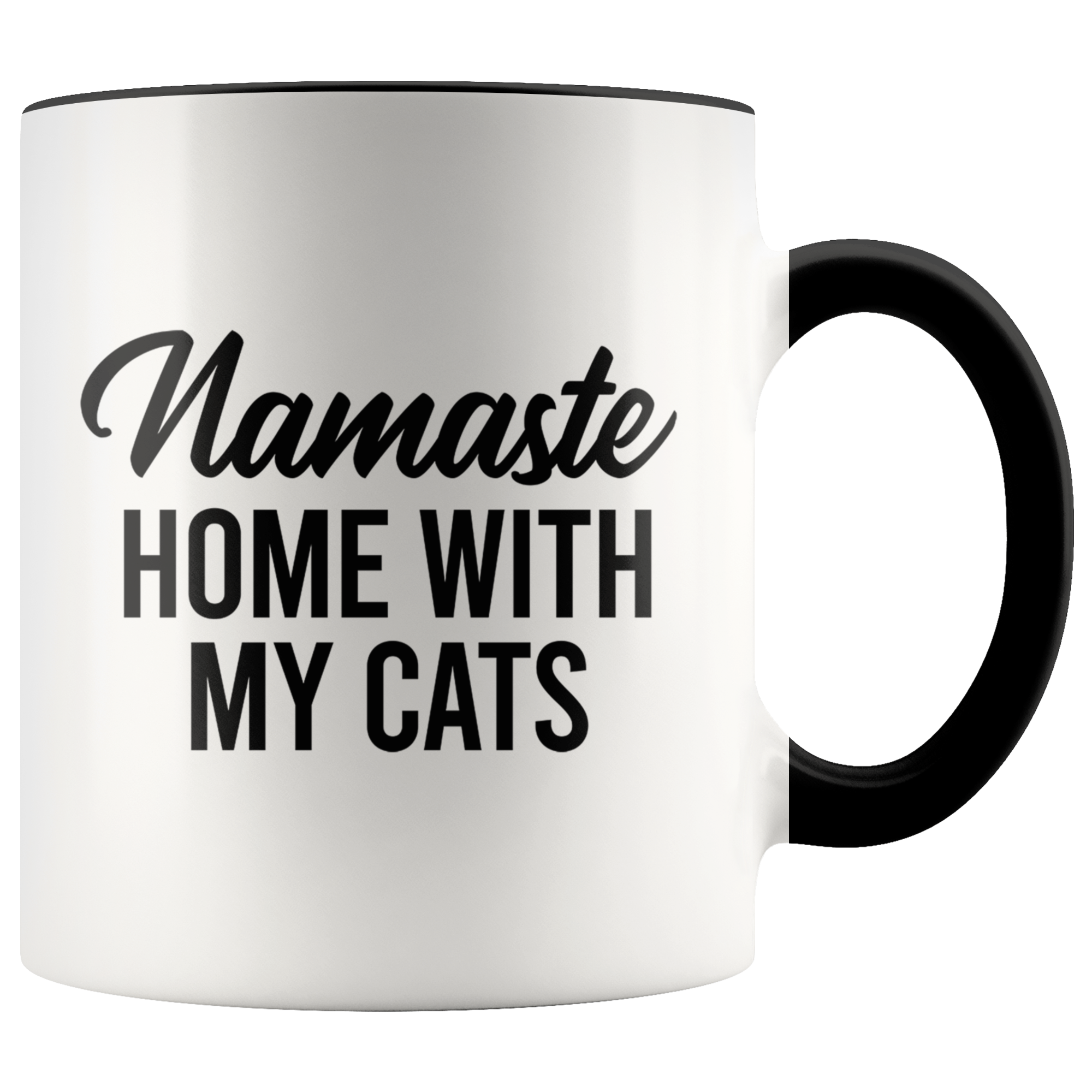 Namaste Home With My Cats Mug