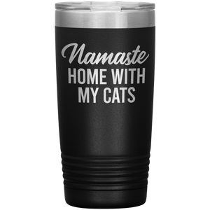 Namaste Home With My Cats Tumbler