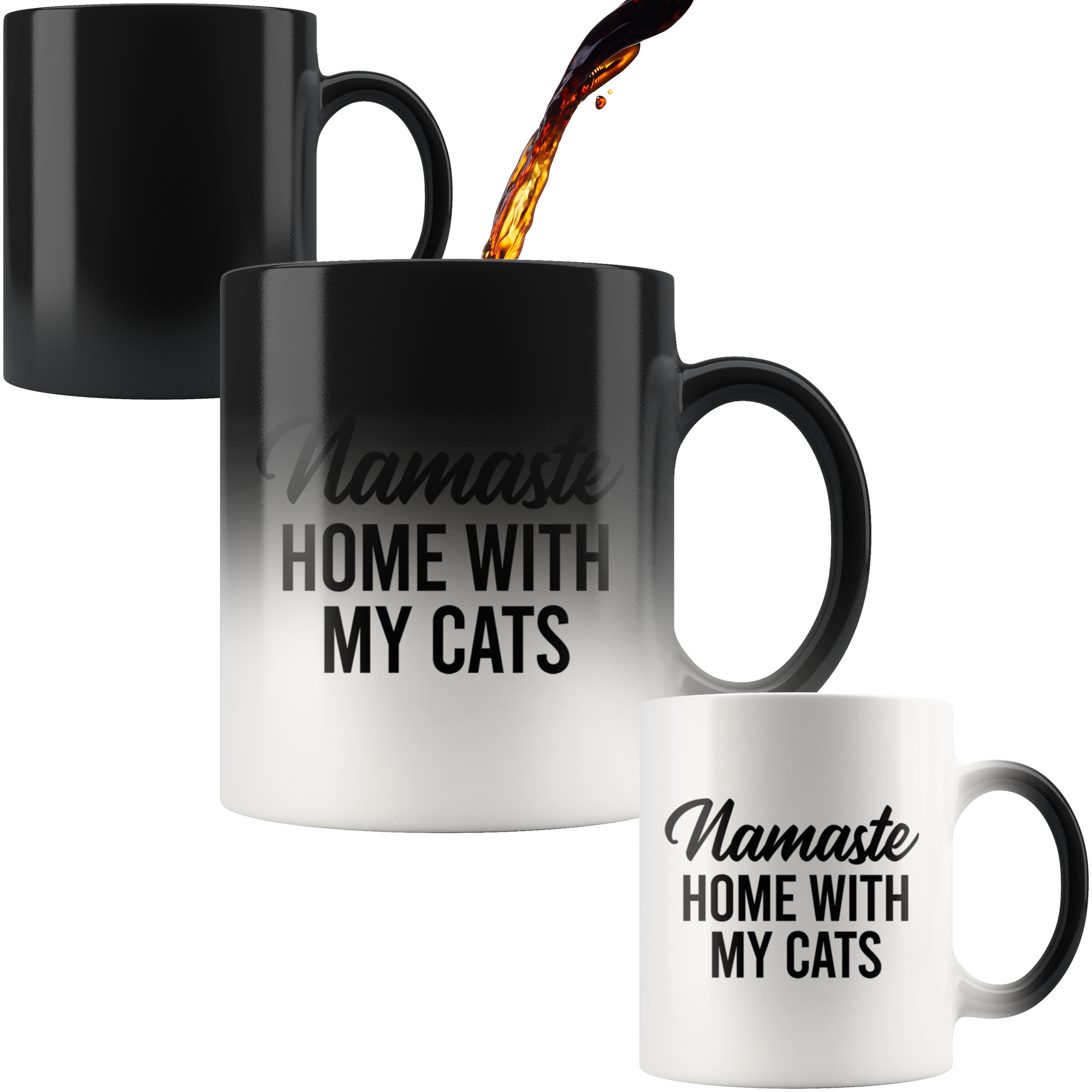 Namaste Home With My Cats Magic Mug