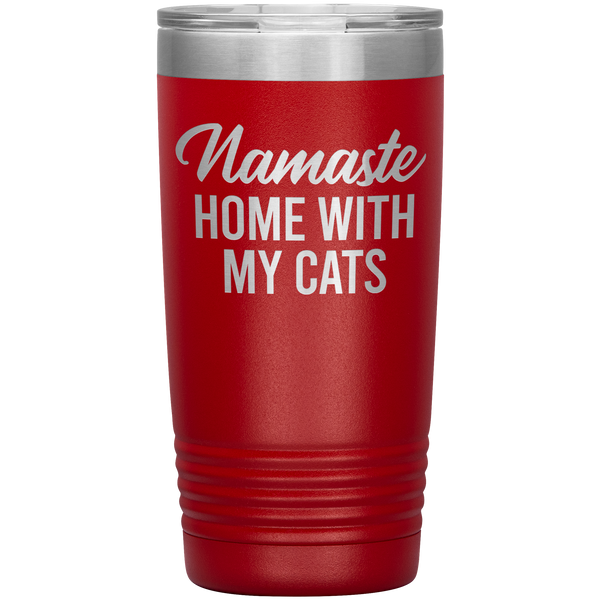 Namaste Home With My Cats Tumbler