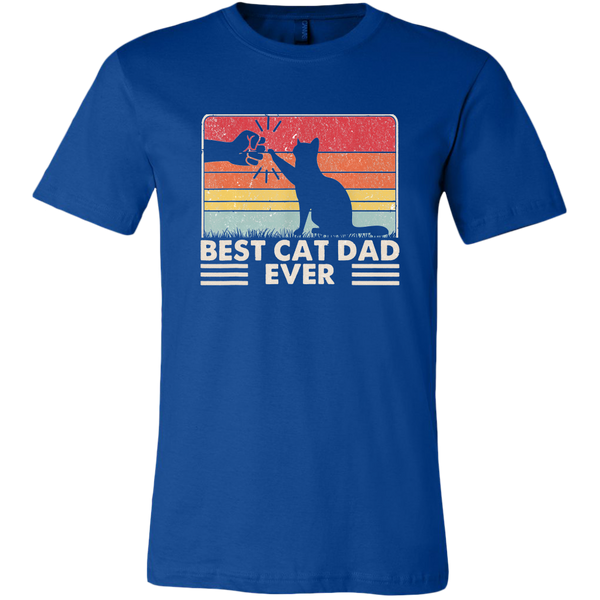 Best Cat Dad Ever T-shirt Fist Bump with Cat